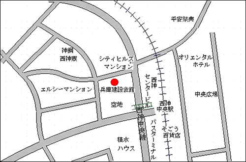 建退共兵庫県支部　所在地案内図