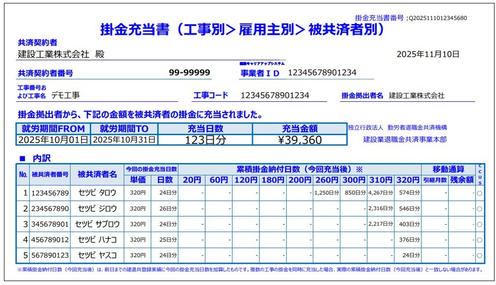 掛金充当書_イメージ図